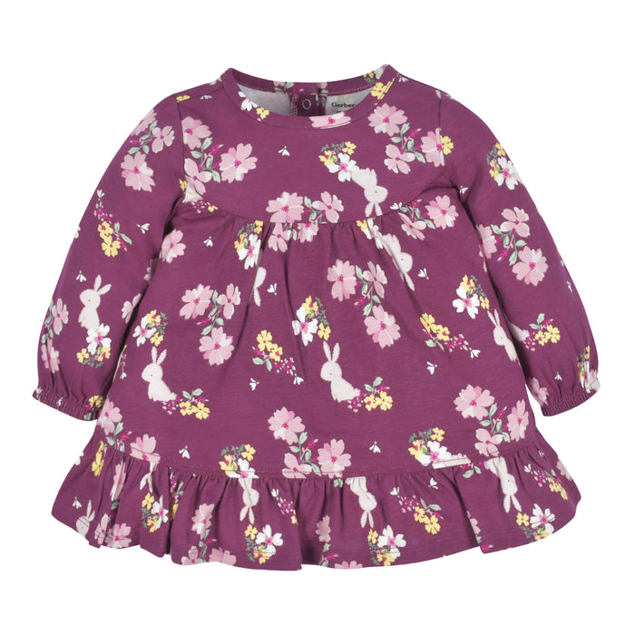 2-Piece Baby & Toddler Girls Apple Bouquets Long Sleeve Dress & Leggings Set
