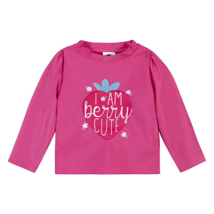 2-Piece Baby & Toddler Girls Summer Blossom Rash Guard & Swim Bottoms Set-Gerber Childrenswear