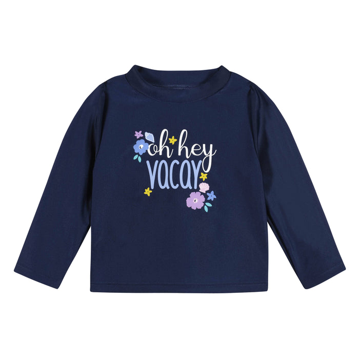 2-Piece Baby & Toddler Girls Vacation Vibes Rash Guard & Swim Bottoms Set-Gerber Childrenswear