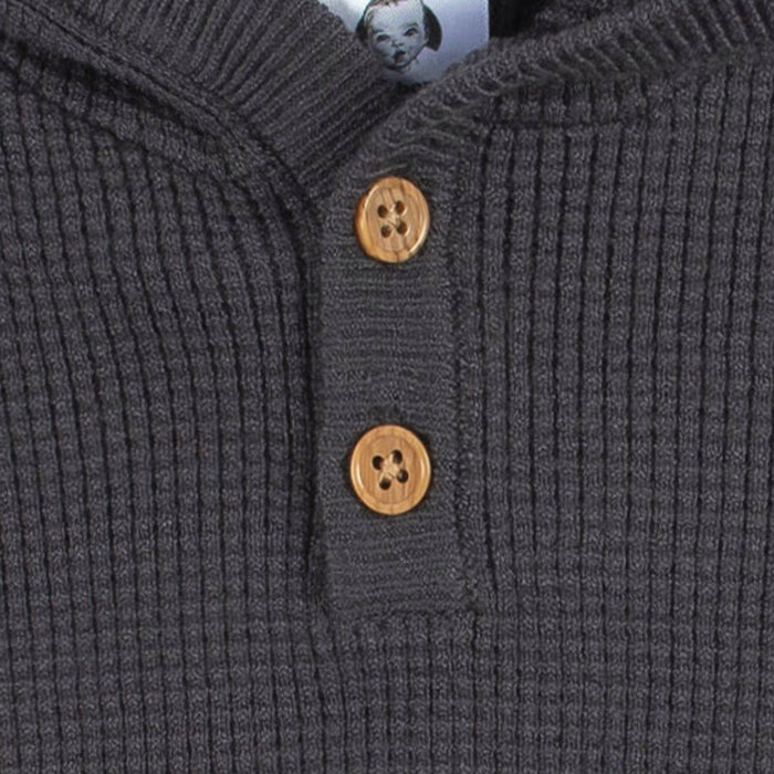 2-Piece Baby and Toddler Boys Charcoal Sweater Knit Set
