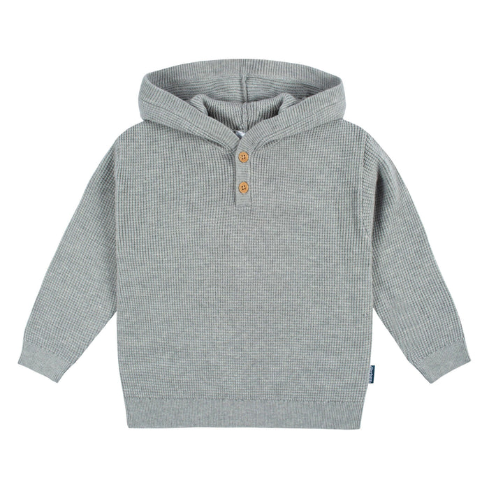 2-Piece Baby and Toddler Boys Grey Heather Sweater Knit Set