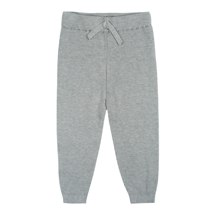 2-Piece Baby and Toddler Boys Grey Heather Sweater Knit Set
