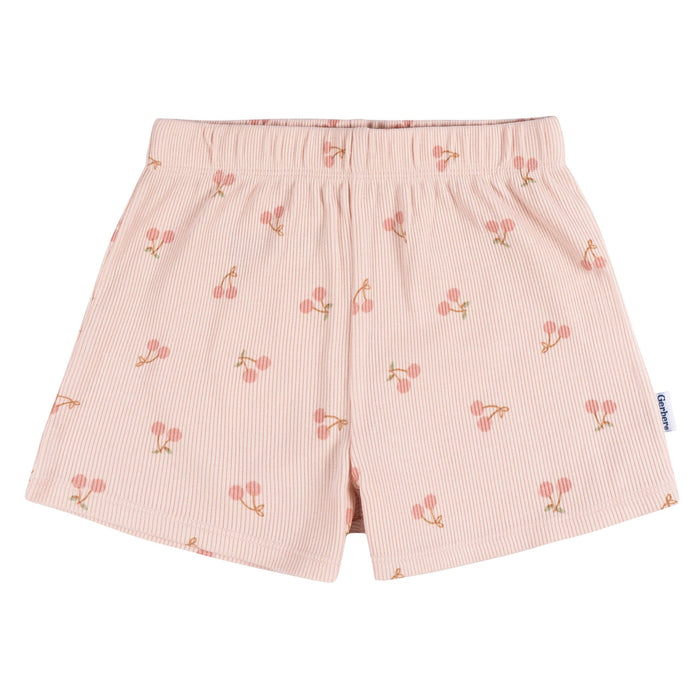 2-Piece Infant and Toddler Girls Blush Shirt & Shorts Set
