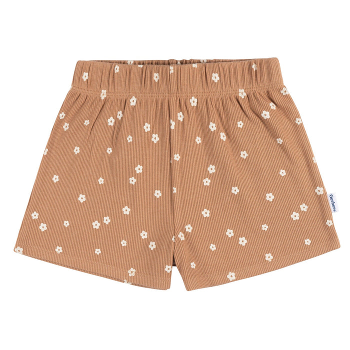 2-Piece Infant and Toddler Girls Ditsy Floral Shirt & Shorts Set