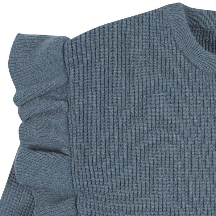 2-Piece Baby and Toddler Girls Teal Sweater Knit Set