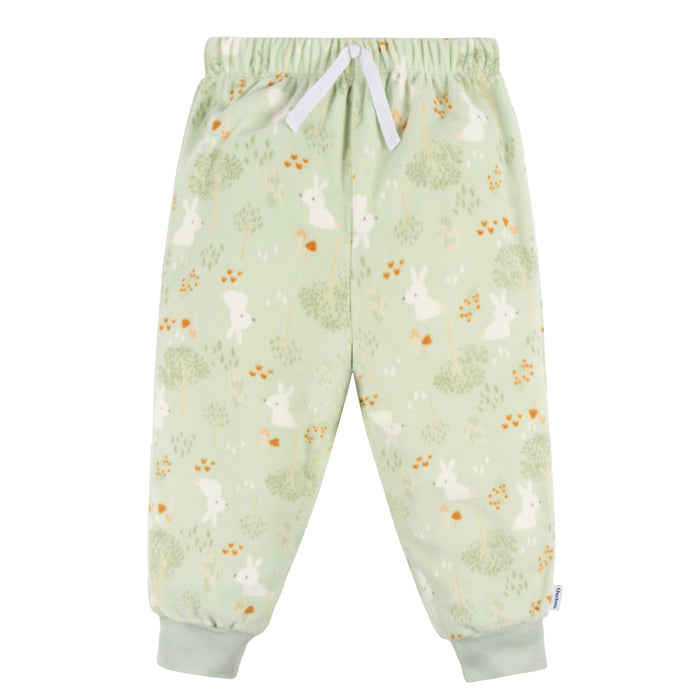 2-Piece Infant & Toddler Girls Green Forrest Fleece Pajamas