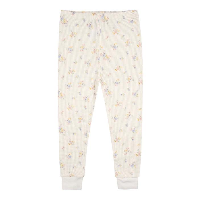 2-Piece Baby & Toddler Girls Ivory Floral Snug Fit Pajama Set