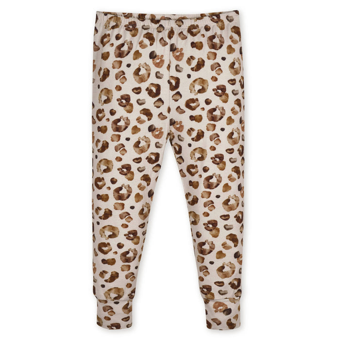 2-Piece Infant & Toddler Girls Leopard Buttery-Soft Viscose Made from Eucalyptus Snug Fit Pajamas