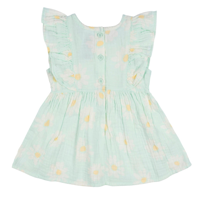 2-Piece Baby & Toddler Girls Daisies Gauze Dress & Diaper Cover Set