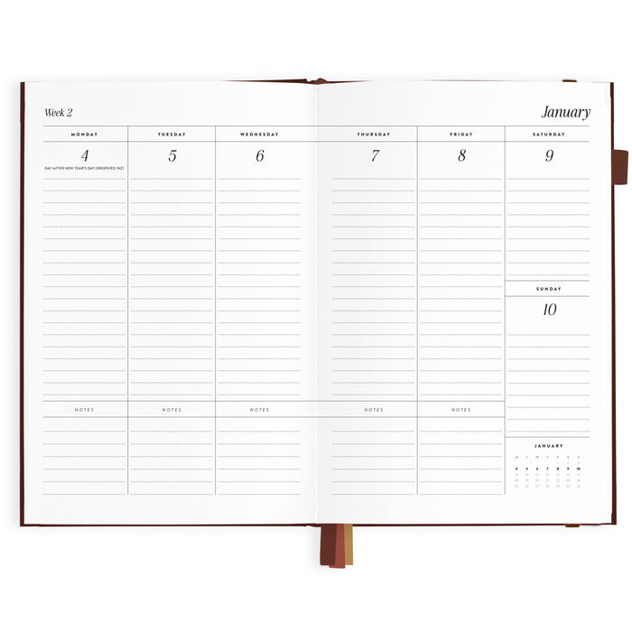 2027 A5 Vertical Planner - Chocolate - PRE-ORDER (25 SEPTEMBER)
