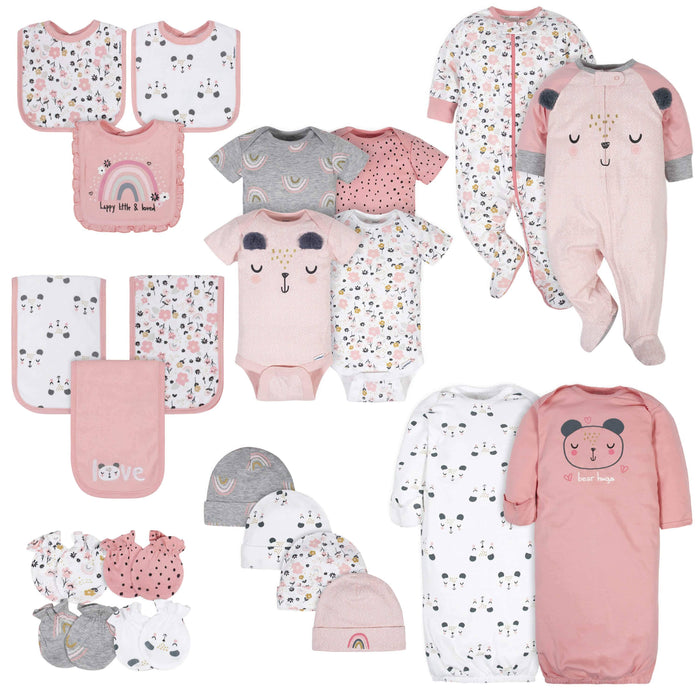 22-Piece Baby Girls Bear Apparel & Accessories Set-Gerber Childrenswear