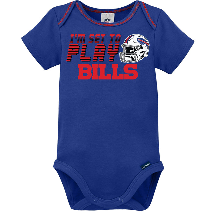 3-Pack Baby Boys Buffalo Bills Short Sleeve Bodysuits
