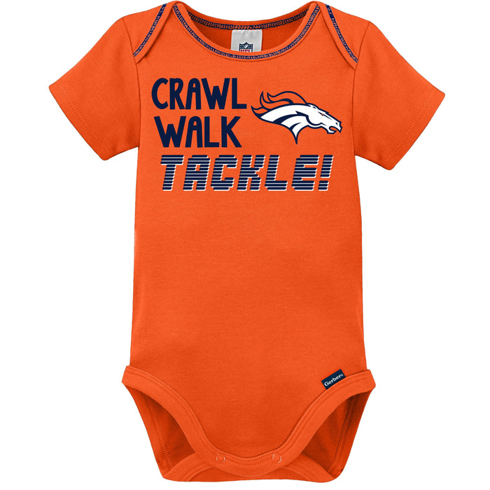 3-Pack Baby Boys Denver Broncos Short Sleeve Bodysuits