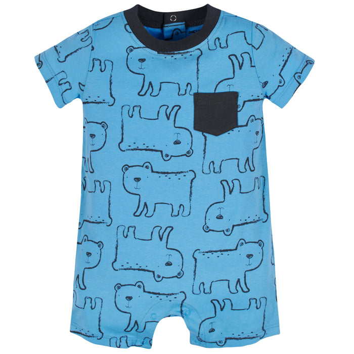 3-Pack Baby Boys Unbearably Cute Rompers