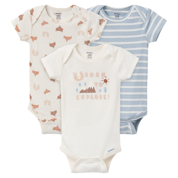 3-Pack Baby Boys Woodland Critters Onesies® Bodysuits onesies Gerber®