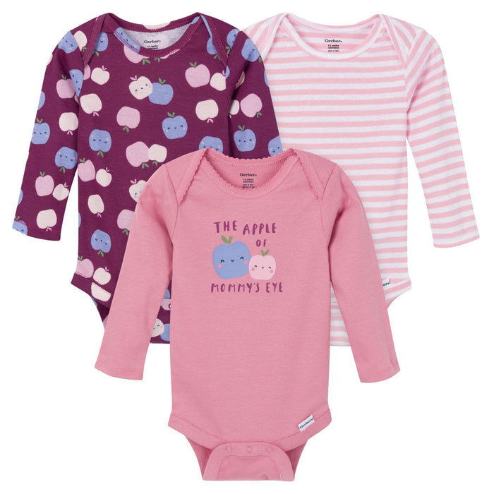 3-Pack Baby Girls Apple Of Mommy's Eye Onesies® Bodysuits onesies Gerber®