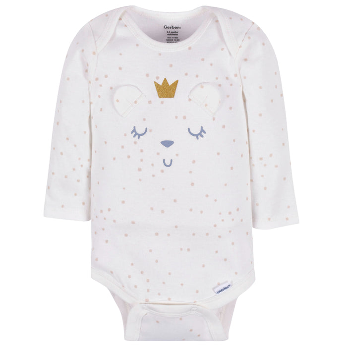 3-Pack Baby Girls Bear Fairy Long Sleeve Onesies® Bodysuits