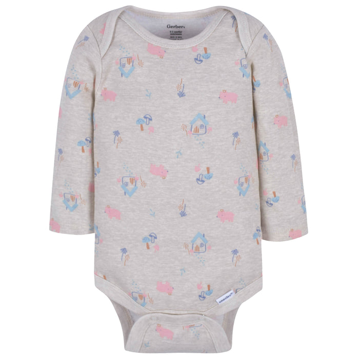 3-Pack Baby Girls Bear Fairy Long Sleeve Onesies® Bodysuits