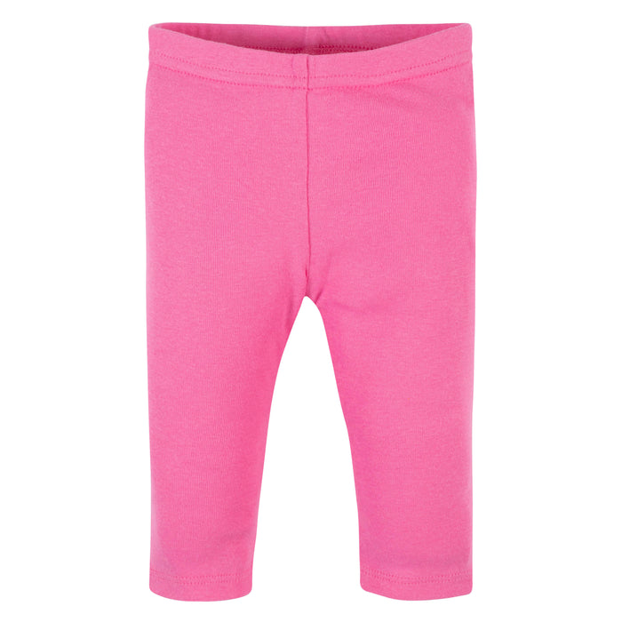3-Pack Baby Girls Floral & Pink Leggings-Gerber Childrenswear