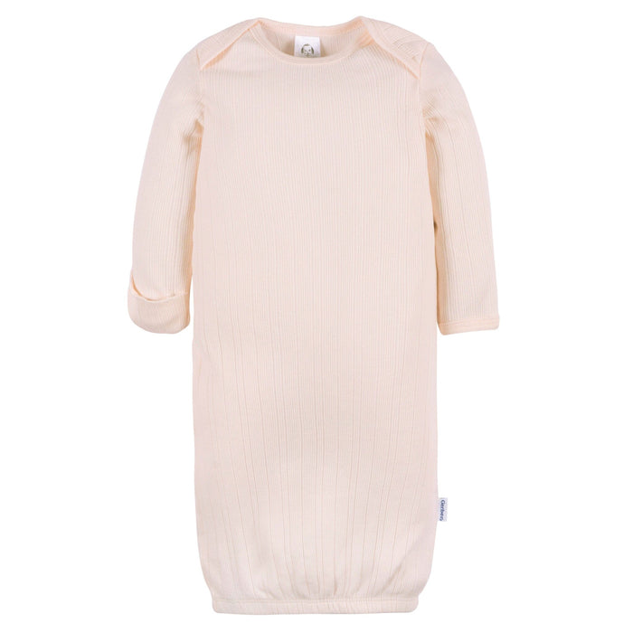 3-Pack Baby Girls Rosewater/Taupe Dot/Orchid Hus Lap Shoulder Gowns Sleepwear Gerber®