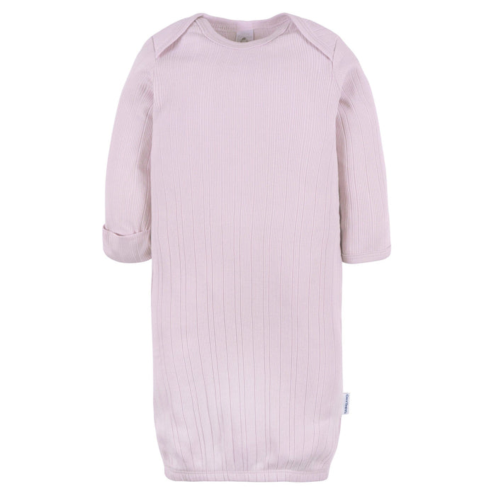 3-Pack Baby Girls Rosewater/Taupe Dot/Orchid Hus Lap Shoulder Gowns Sleepwear Gerber®