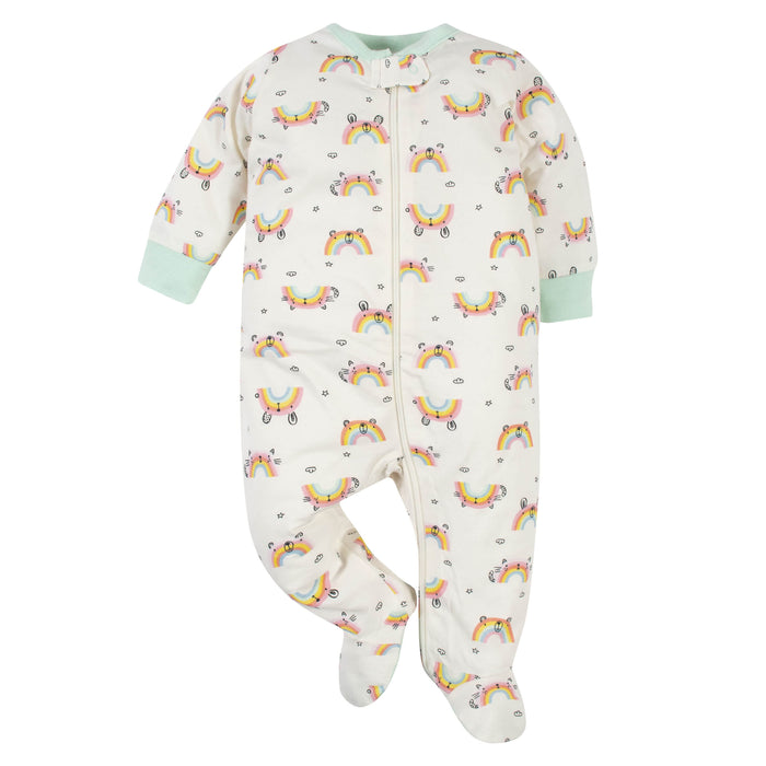3-Pack Baby Girls Rainbow Sleep 'N Plays-Gerber Childrenswear