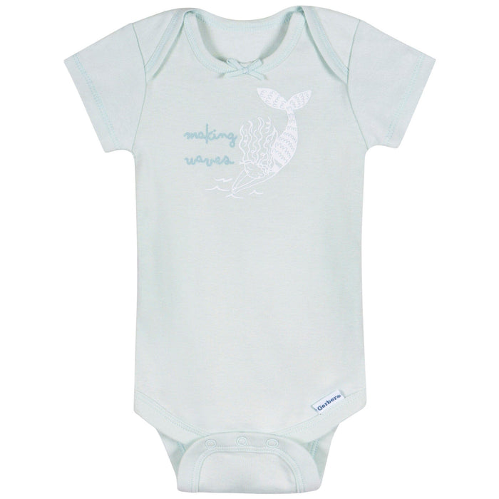 3-Pack Baby Girls She Sells Sea Shells Short Sleeve Onesies® Bodysuits Onesies Bodysuits Gerber®