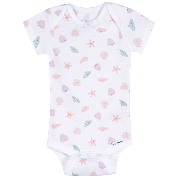 3-Pack Baby Girls She Sells Sea Shells Short Sleeve Onesies® Bodysuits Onesies Bodysuits Gerber®
