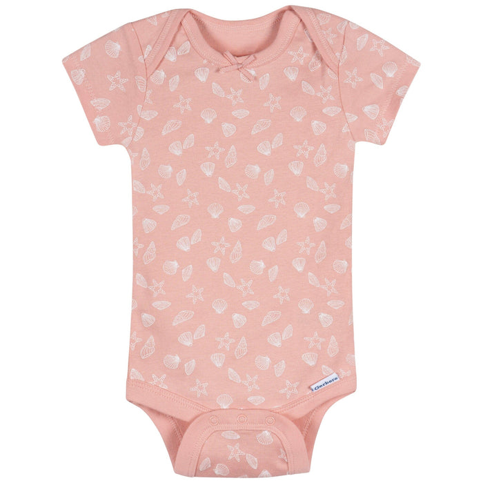 3-Pack Baby Girls She Sells Sea Shells Short Sleeve Onesies® Bodysuits Onesies Bodysuits Gerber®