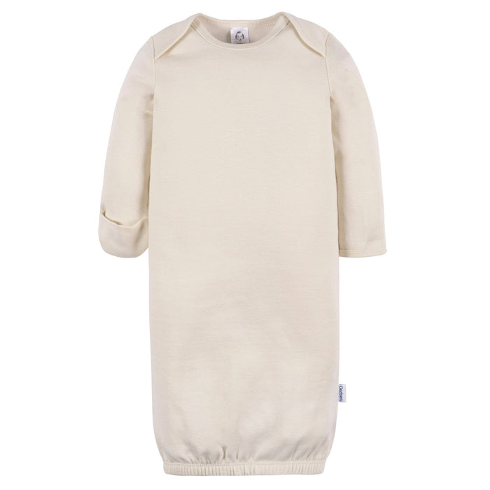 3-Pack Baby Neutral It Grey Heather/Birch/Peyote Lap Shoulder Gowns Sleepwear Gerber®