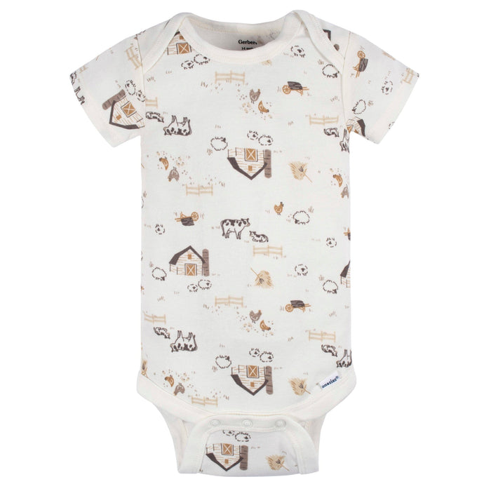 3-Pack Baby Neutral Farming Short Sleeve Onesies® Bodysuits Onesies Bodysuits Gerber®