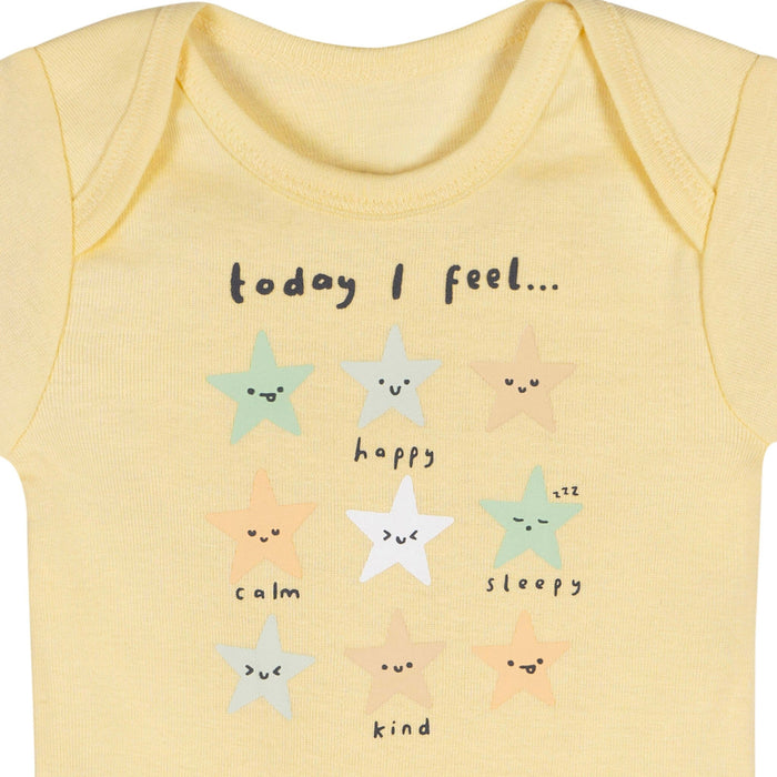 3-Pack Baby Neutral Starry Smiles Short Sleeve Onesies® Bodysuits Onesies Bodysuits Gerber®