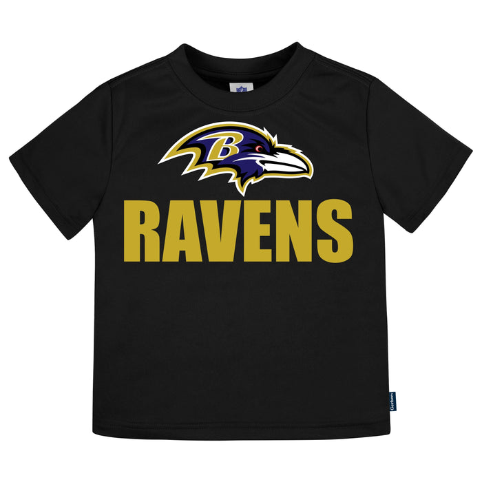 3-Pack Baby & Toddler Boys Ravens Short Sleeve Shirts