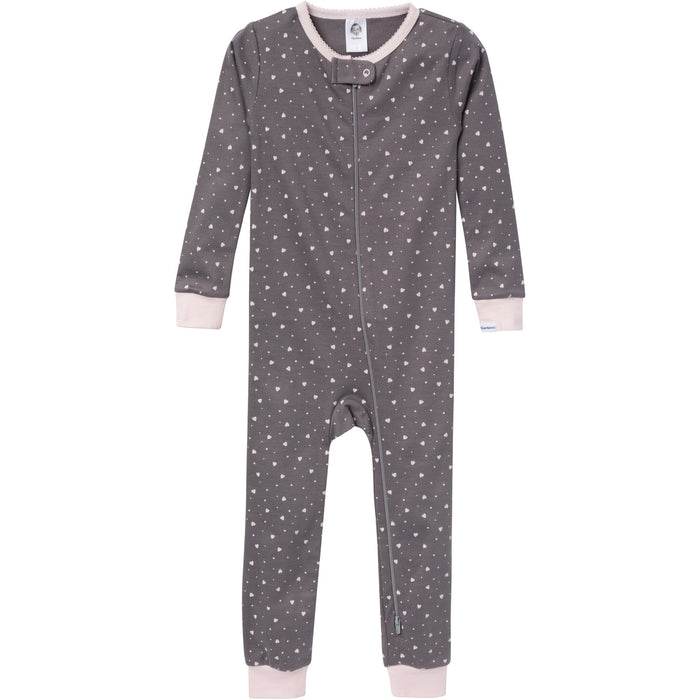 3-Pack Baby & Toddler Girls Hearts Snug Fit Footless Pajamas