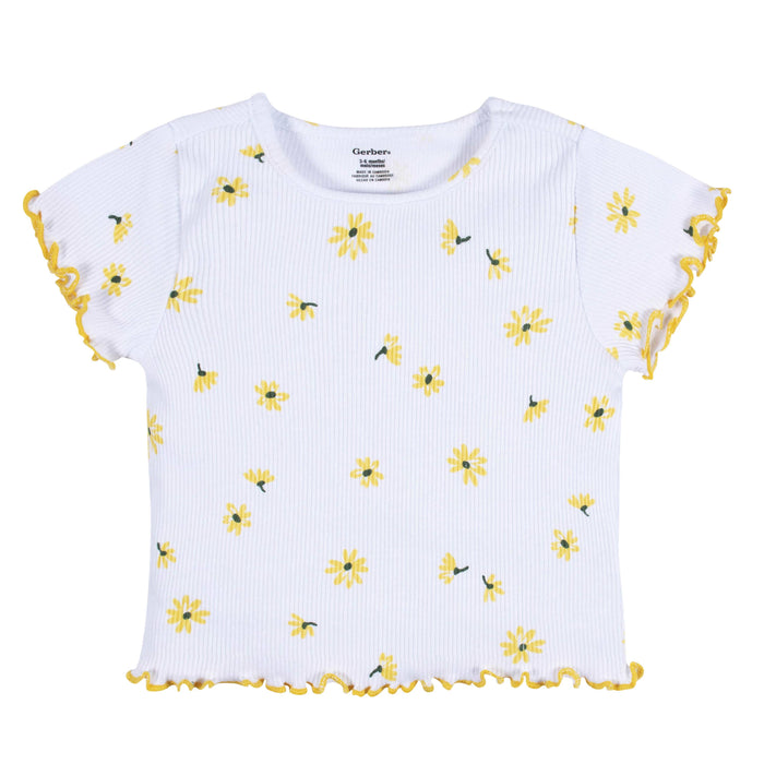 3-Pack Baby & Toddler Girls Picnic Day Dreams Short Sleeve Tees-Gerber Childrenswear