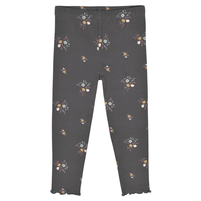 3-Pack Infant & Toddler Girls Mustard & Plum Floral Leggings