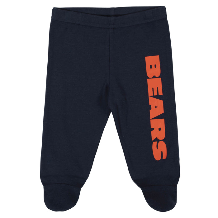 Chicago Bears 3-Piece Baby Boys Bodysuit, Pant, and Cap Set-Gerber Childrenswear