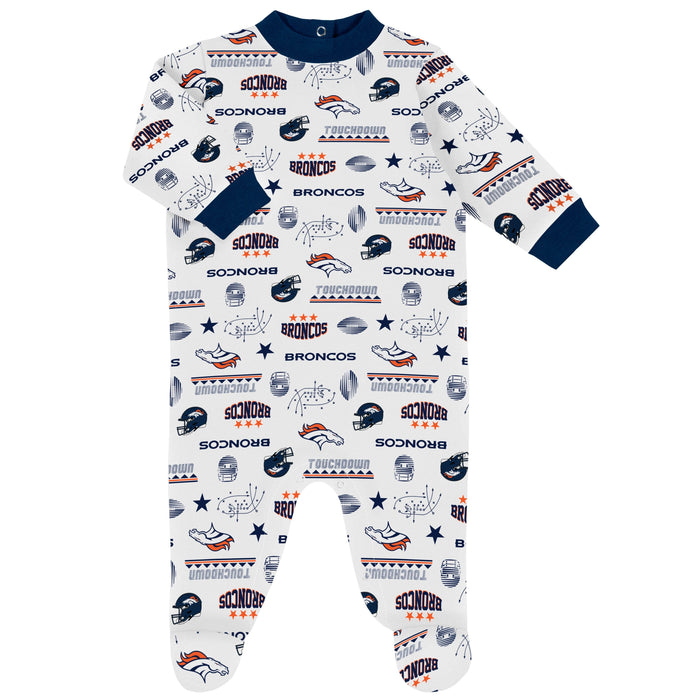3-Piece Baby Boys Denver Broncos Bodysuit, Sleep 'N Play, and Cap Set