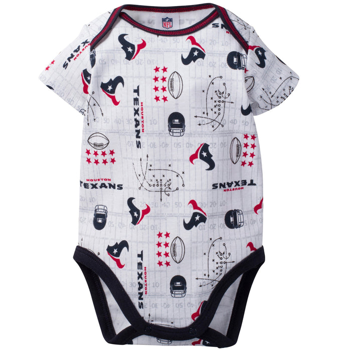 3-Piece Baby Boys Houston Texans Bodysuit, Bib, and Cap Set