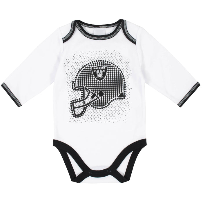 Las Vegas Raiders 3-Piece Baby Boys Bodysuit, Pant, and Cap Set-Gerber Childrenswear