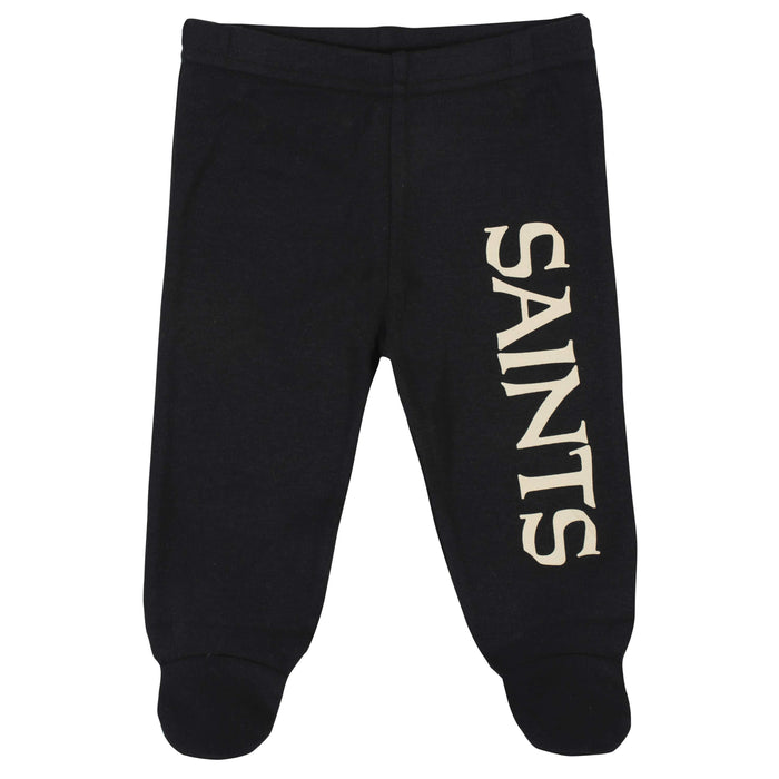 New Orleans Saints 3-Piece Baby Boys Bodysuit, Pant, and Cap Set-Gerber Childrenswear