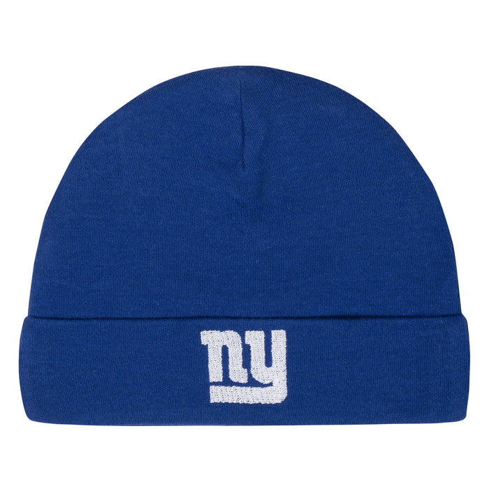 New York Giants 3-Piece Baby Boys Bodysuit, Pant, and Cap Set-Gerber Childrenswear