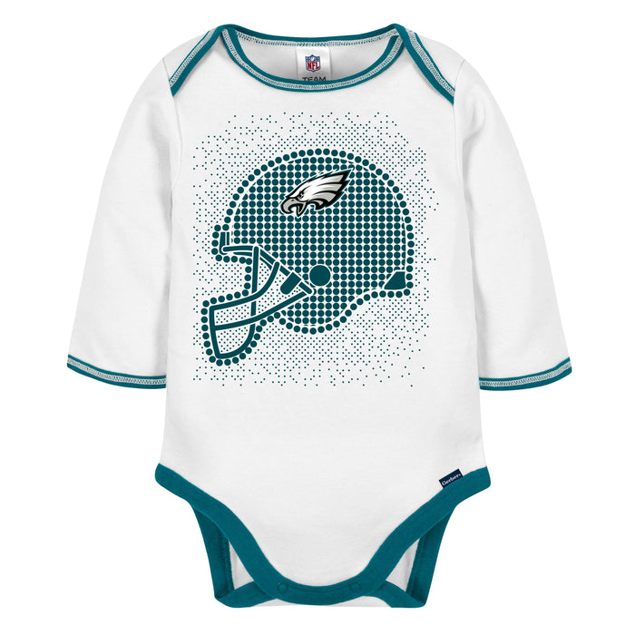 3-Piece Baby Boys Philadelphia Eagles Bodysuit, Pant, and Cap Set