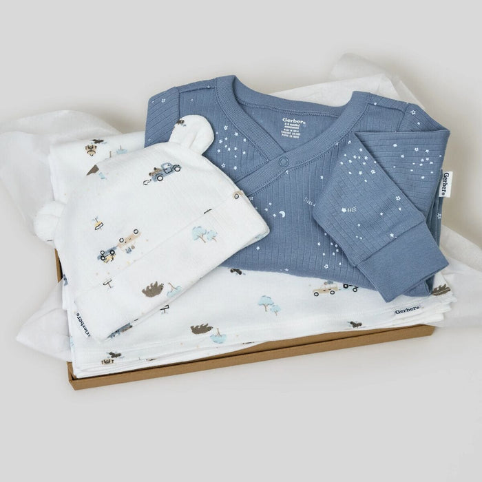 3-Piece Baby Boys Road Trip Sleep Starters Gift Set sleepwear Gerber®