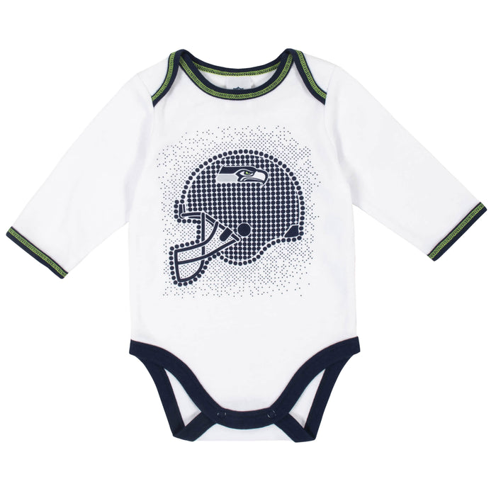 Seattle Seahawks 3-Piece Baby Boys Bodysuit, Pant, and Cap Set-Gerber Childrenswear