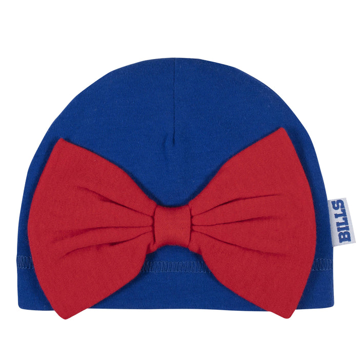 Buffalo Bills Baby Girls Bodysuit, Pant, and Cap Set-Gerber Childrenswear