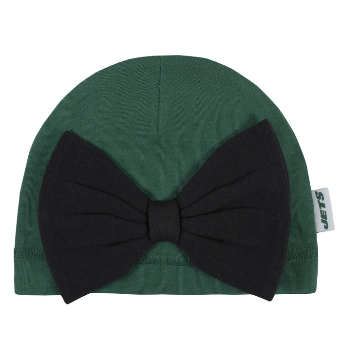New York Jets Baby Girls Bodysuit, Pant, and Cap Set-Gerber Childrenswear