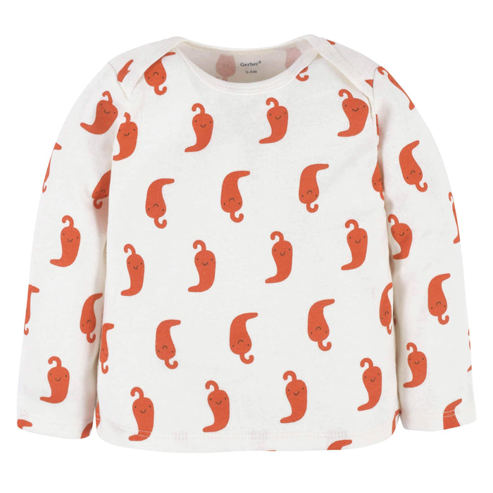 3-Piece Baby Neutral Comfy Stretch Pepper Long Sleeve Shirt, Footed Pant, & Cap Set-Gerber Childrenswear