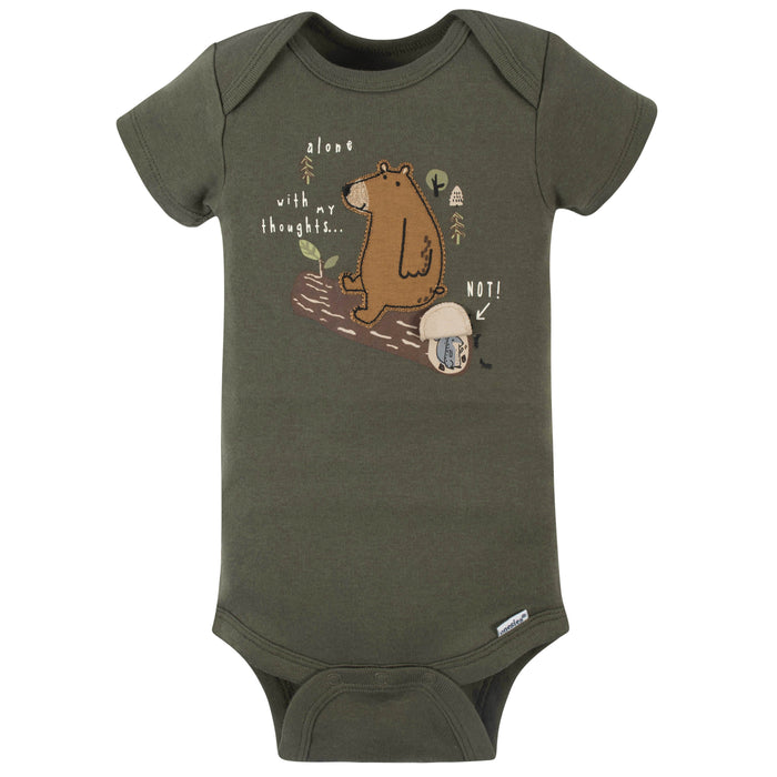 4-Pack Baby Boys Bear Short Sleeve Onesies® Bodysuits-Gerber Childrenswear