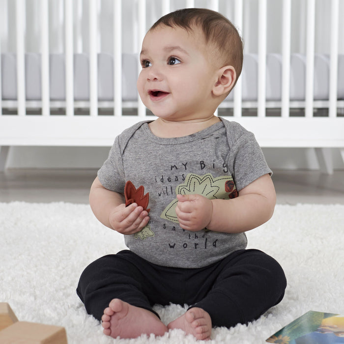 4-Pack Baby Boys Dino Short Sleeve Onesies® Bodysuits-Gerber Childrenswear